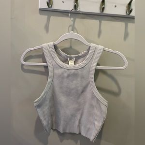 White tank top cropped